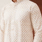 Sequins & Embroidered Kurta Pyjama Set For Men ( JOKP P 5128Beige )