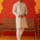 Sequins & Embroidered Kurta Pyjama Set For Men ( JOKP P 5128Pista )