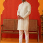 Sequins & Embroidered Kurta Pyjama Set For Men ( JOKP P 5128Pista )