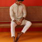 Sequins & Embroidered Kurta Pyjama Set For Men ( JOKP P 5128Pista )