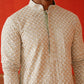 Sequins & Embroidered Kurta Pyjama Set For Men ( JOKP P 5128Pista )