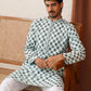Viscose Embroidered Kurta Pajama Set For Men ( JOKP P 5129Sky )