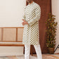 Viscose Embroidered Kurta Pajama Set For Men ( JOKP P 5129Yellow )