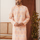 Embroidered Staight Kurta Pajama Set For Men ( JOKP P 5130Peach )