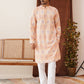 Embroidered Staight Kurta Pajama Set For Men ( JOKP P 5130Peach )