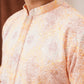 Embroidered Staight Kurta Pajama Set For Men ( JOKP P 5130Peach )