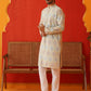 Embroidered Staight Kurta Pajama Set For Men ( JOKP P 5130Sky )