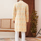 Embroidered Staight Kurta Pajama Set For Men ( JOKP P 5130Yellow )