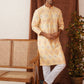 Embroidered Staight Kurta Pajama Set For Men ( JOKP P 5130Yellow )