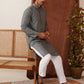 Embroidered Chikankari and Sequence Kurta Set For Men ( JOKP P 5131Grey )