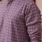Embroidered Chikankari and Sequence Kurta Set For Men ( JOKP P 5131Purple )