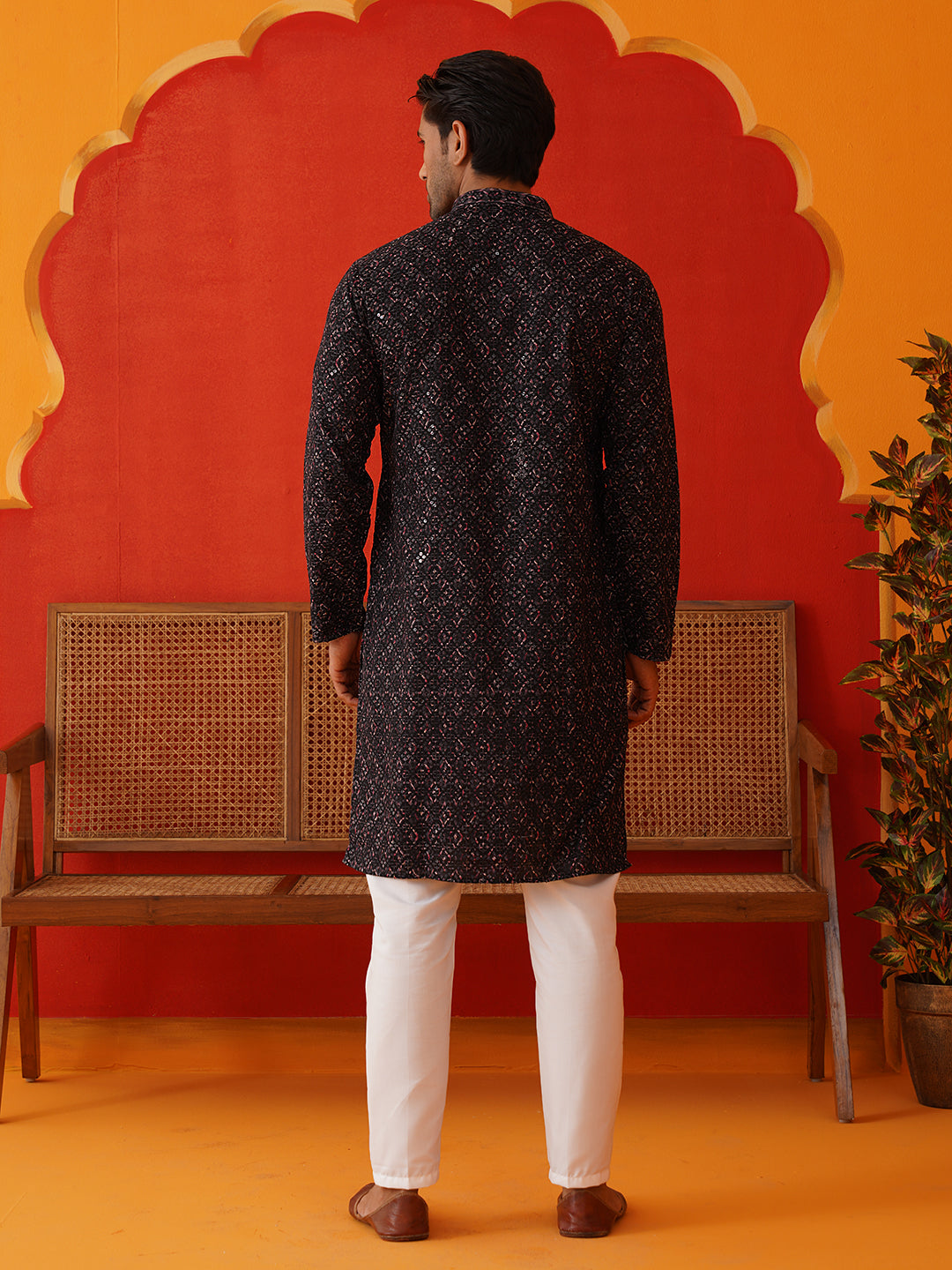 Embroidered Viscose Kurta Set For Men ( JOKP P 5132Grey )