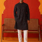 Embroidered Viscose Kurta Set For Men ( JOKP P 5132Grey )