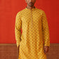 Embroidered Staight Kurta Set For Men ( JOKP P 5135Mustard )