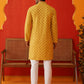 Embroidered Staight Kurta Set For Men ( JOKP P 5135Mustard )