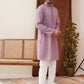 Embroidered Staight Kurta Set For Men ( JOKP P 5135Purple )