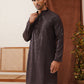 Men's Embroidered & Sequence Kurta Set ( JOKP P 5136Coffee )
