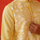 Embroidered Straight Kurta Pyjama Set ( JOKP P 5137Yellow )