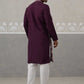 Floral Embroidered and Sequins Kurta Set (JOKP P 5138 Purple ) [FF] [L-7-8]