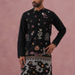 Floral Embroidered and Sequins Kurta Set (JOKP P 5140 Black ) [FF] [D-5-6 & C5-6]