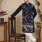 Floral Embroidered and Sequins Kurta Set ( JOKP P 5140 Navy )
