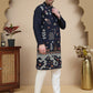 Floral Embroidered and Sequins Kurta Set ( JOKP P 5140 Navy )