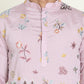 Floral Embroidered and Sequins Kurta Set ( JOKP P 5140 Purple )