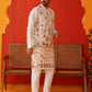 Floral Embroidered and Sequins Kurta Set ( JOKP P 5140White )