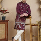Floral Embroidered and Sequins Kurta Set ( JOKP P 5140 Wine )