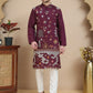 Floral Embroidered and Sequins Kurta Set ( JOKP P 5140 Wine )
