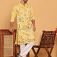 Floral Embroidered and Sequins Kurta Set ( JOKP P 5140 Yellow )