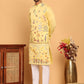 Floral Embroidered and Sequins Kurta Set ( JOKP P 5140 Yellow )