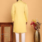 Floral Embroidered and Sequins Kurta Set ( JOKP P 5140 Yellow )