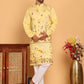 Floral Embroidered and Sequins Kurta Set ( JOKP P 5140 Yellow )