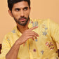 Floral Embroidered and Sequins Kurta Set ( JOKP P 5140 Yellow )