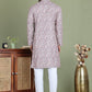 Embroidered and Printed Cotton Blend Kurta Pyjama ( JOKP 5141Brown )