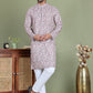 Embroidered and Printed Cotton Blend Kurta Pyjama ( JOKP 5141Brown )