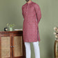 Embroidered and Printed Cotton Blend Kurta Pyjama ( JOKP 5142Maroon )