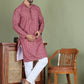 Embroidered and Printed Cotton Blend Kurta Pyjama ( JOKP 5142Maroon )