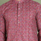 Embroidered and Printed Cotton Blend Kurta Pyjama ( JOKP 5142Maroon )