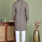Embroidered and Printed Cotton Blend Kurta Pyjama ( JOKP 5142Olive )