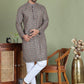 Embroidered and Printed Cotton Blend Kurta Pyjama ( JOKP 5142Olive )