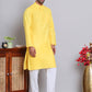 Solid Cotton Kurta Set for Men ( JOKP 5144Lemon )