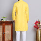 Solid Cotton Kurta Set for Men ( JOKP 5144Lemon )
