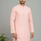 Solid Cotton Kurta Set for Men (JOKP 5144 Pink )