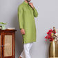 Solid Cotton Kurta Set for Men ( JOKP 5144Olive )