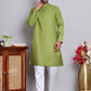 Solid Cotton Kurta Set for Men ( JOKP 5144Olive )