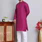 Solid Cotton Kurta Set for Men ( JOKP 5144Pink )