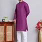 Solid Cotton Kurta Set for Men ( JOKP P 5144 Purple )