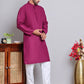 Solid Cotton Kurta Set for Men ( JOKP 5144Pink )